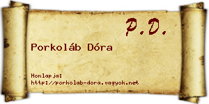 Porkoláb Dóra névjegykártya